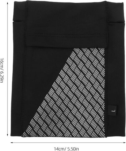Reflective Running Armband Sports Phone Holder Fitness Mobile Arm Bag for Men and Women Outdoor Cycling Workout Black L Size in Saudi Arabia