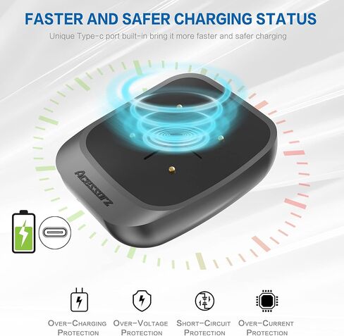 Portable Charger Adapter Charger for Fitbit Versa 4/Versa 3/Sense 2/Sense,for Fitbit Sense 1/2,Versa 3/4 Smartwatch,Replacement Type C Charging Cord Stand,USB C Charging Cable Dock（2pcs） in Saudi Arabia