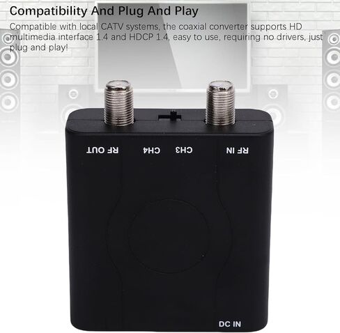 HDMI RF Modulator Adapter, RF Modulator HDMI Coaxial Converter, HDM61 1080P PAL HD Control Converter for NTSC Format Output Home TV Game Console in Saudi Arabia