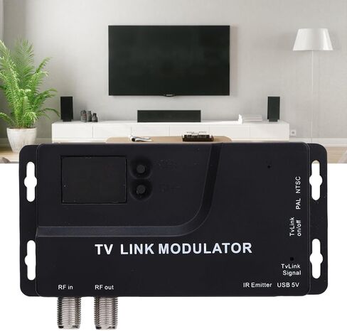 Zunate RF Modulator، 471.25MHz885.25MHz 1080P HD محول محوري يدعم تنسيقات NTSC PAL HDMI 1.4 إلى محول RF لوحدة التحكم في الألعاب التلفزيونية وصندوق الأقمار الصناعية DVD PC in Kuwait