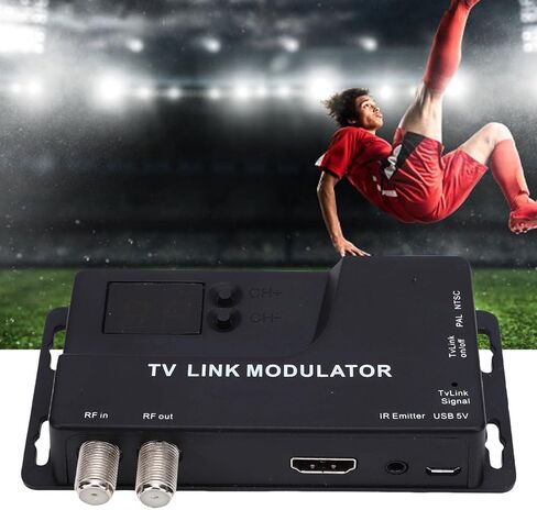 Zunate RF Modulator، 471.25MHz885.25MHz 1080P HD محول محوري يدعم تنسيقات NTSC PAL HDMI 1.4 إلى محول RF لوحدة التحكم في الألعاب التلفزيونية وصندوق الأقمار الصناعية DVD PC in Kuwait