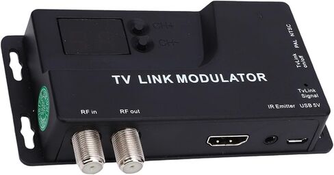 Zunate RF Modulator، 471.25MHz885.25MHz 1080P HD محول محوري يدعم تنسيقات NTSC PAL HDMI 1.4 إلى محول RF لوحدة التحكم في الألعاب التلفزيونية وصندوق الأقمار الصناعية DVD PC in Kuwait