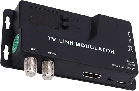 Zunate RF Modulator، 471.25MHz885.25MHz 1080P HD محول محوري يدعم تنسيقات NTSC PAL HDMI 1.4 إلى محول RF لوحدة التحكم في الألعاب التلفزيونية وصندوق الأقمار الصناعية DVD PC in Kuwait