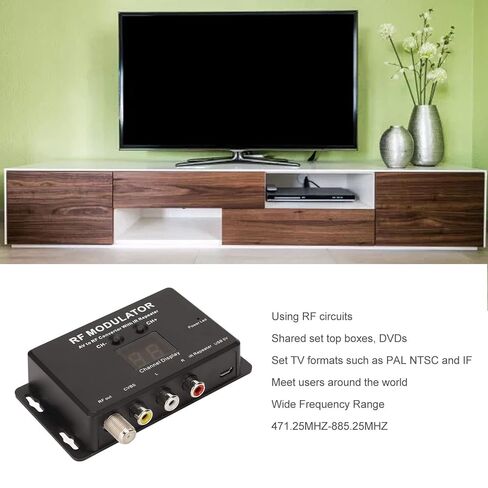 مغير التردد اللاسلكي لتحويل AV إلى RF، إعداد عالمي متوافق مع NTSC PAL in Kuwait