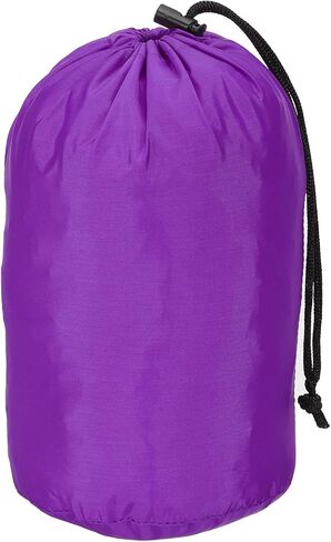 Stuff Sack, 5 x 10 Inch Waterproof Outdoor Storage Sack Portable Drawstring Dust Flap Bag for Camping, Purple in Saudi Arabia