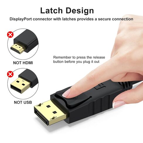 Vanjua DisplayPort to VGA Cable, 1.8M/5.9FT Display Port of Computer/Laptop to VGA of Monitor/Projector Adapter (Not Bidirectional) in Saudi Arabia