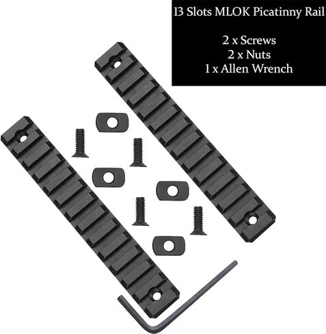 Gotical 13 Slots Rail Section for M Lok Handguard Thirteen Slots Rail Picatinny Rail Set of 2 Pieces in Saudi Arabia