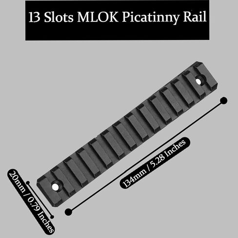 Gotical 13 Slots Rail Section for M Lok Handguard Thirteen Slots Rail Picatinny Rail Set of 2 Pieces in Saudi Arabia