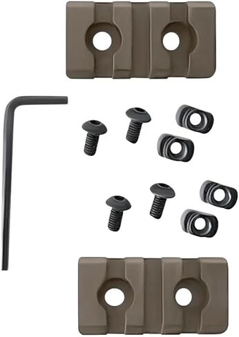 Gotical 3 Slot Rail DE Color Aluminium Three Slot Rail Picatinny Rail Set of 2 Pieces, Compatible with MLOK Devices (D-Earth) in Saudi Arabia