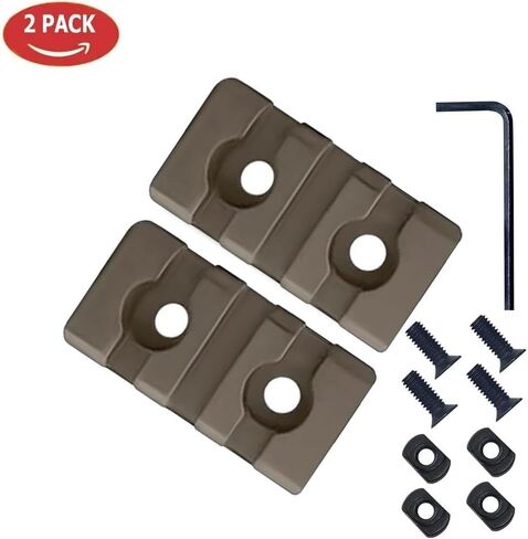 Gotical 3 Slot Rail DE Color Aluminium Three Slot Rail Picatinny Rail Set of 2 Pieces, Compatible with MLOK Devices (D-Earth) in Saudi Arabia