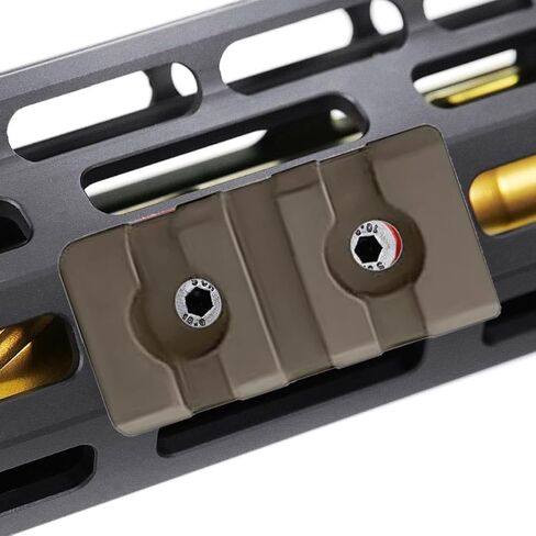 Gotical 3 Slot Rail DE Color Aluminium Three Slot Rail Picatinny Rail Set of 2 Pieces, Compatible with MLOK Devices (D-Earth) in Saudi Arabia