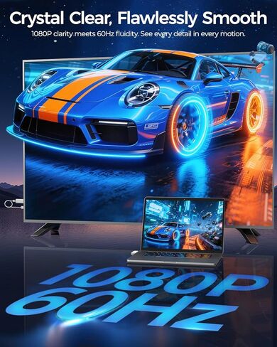 جهاز إرسال واستقبال HDMI لاسلكي Alxum USB-C، مجموعة 2 في 1: التوصيل والتشغيل والتشغيل AirPlay/Miracast Casting، 165ft/50m، 4K فك تشفير 1080P@60 هرتز، 5G+2.4G للكمبيوتر المحمول/الهاتف/الكمبيوتر اللوحي للشاشة/جهاز العرض/التلفزيون in Kuwait