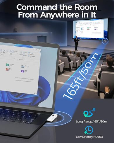 جهاز إرسال واستقبال HDMI لاسلكي Alxum USB-C، مجموعة 2 في 1: التوصيل والتشغيل والتشغيل AirPlay/Miracast Casting، 165ft/50m، 4K فك تشفير 1080P@60 هرتز، 5G+2.4G للكمبيوتر المحمول/الهاتف/الكمبيوتر اللوحي للشاشة/جهاز العرض/التلفزيون in Kuwait