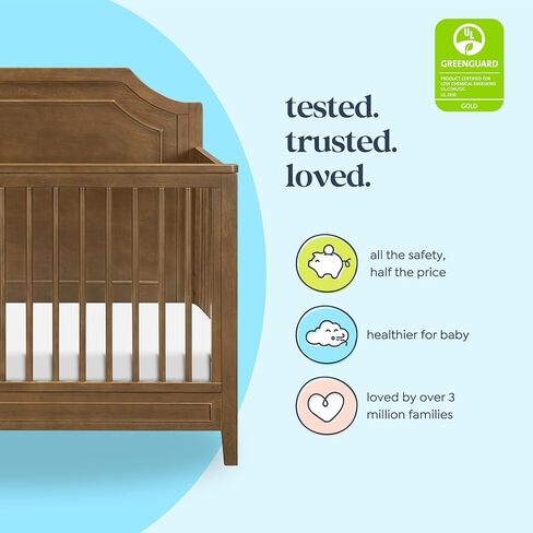 Davinci Chloe Regency 4-in-1 Convertible Crib in Walnut, Greenguard Gold Certified in Kuwait