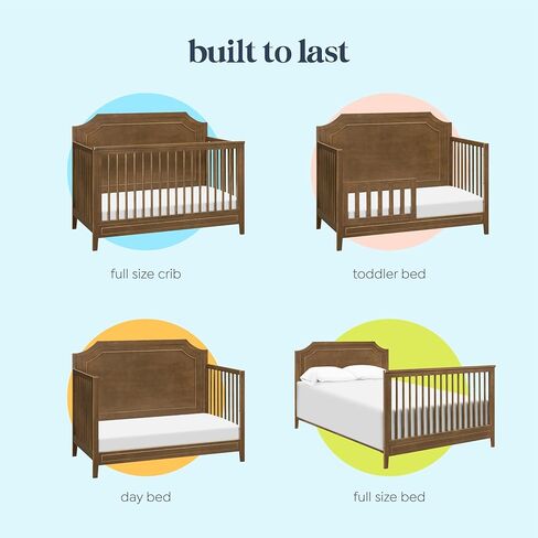 Davinci Chloe Regency 4-in-1 Convertible Crib in Walnut, Greenguard Gold Certified in Kuwait