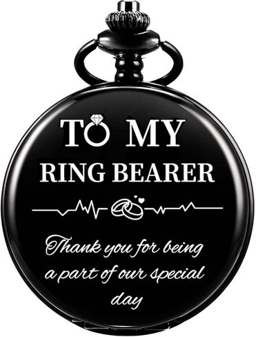 5 PCS Groomsman Gifts 1pcs أفضل رجل 4pcs العريس لحفل الزفاف محفور على ساعة الجيب الكوارتز مع سلسلة in Saudi Arabia