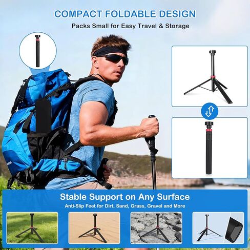 Portable Tripod Stand for Starlink Mini – Compatible with New & Old Pipe Mount Adapters, Lightweight 0.9 lb Aluminum Folding Base with Carry Bag for Camping, RV, Travel in Kuwait