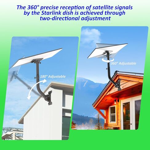 Starlink Gen 3 Mount Kit, Adjustable Starlink Gen 3 Mount with Starlink Gen 3 Pipe Adapter for V3 Starlink Standard Dish in Saudi Arabia