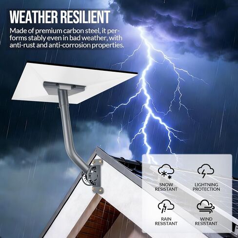 Starlink Gen 3 Mount, Adjustable Heavy Duty Wall, Roof Pole Mount Kit with Aluminum Pipe Adapter, Weatherproof Rustproof for Concrete, Wood, Brick Walls, Easy Installation for Gen 3 Starlink in Saudi Arabia