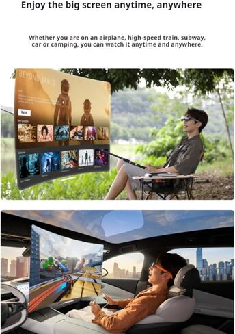 Meizu StarV View AR Smart Glasses,188" Screen Video Display Glasses,120Hz Retina-Level 3D Vision,0-600° Myopia Adjustment,Dual Mic Noise Cancelling Audio,XR System,for Movies,Gaming,Work in Saudi Arabia