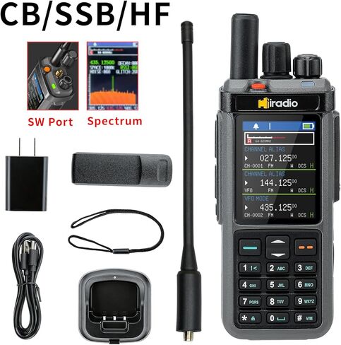 Y23UV-98 راديو 10 وات متعدد الموجات ثنائي الاتجاه مع CB/SSB/HF، مكرر النطاق المتقاطع، 1024 CH & Tri VFO - راديو هام عالي الطاقة لاتصالات الهواة وحالات الطوارئ الخارجية in Saudi Arabia