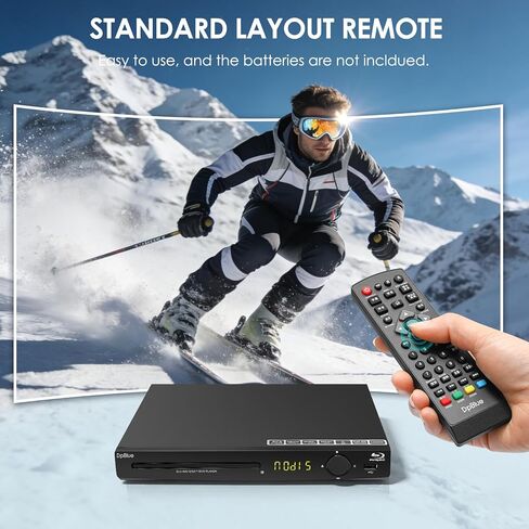 مشغل BLU RAY، مشغل أقراص Blu-ray عالي الدقة 1080 بكسل للتلفزيون/جهاز العرض والمسرح المنزلي مشغل أقراص Blu Ray يدعم أقراص Blu-ray المنطقة A/1، وأقراص DVD لجميع المناطق، وتشغيل القرص الصلب U، مخرج HDMI/AV/محوري in Kuwait