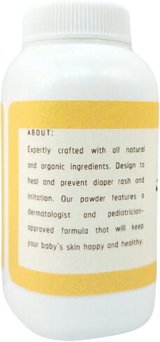 All Natural Organic Baby Powder - Expertly Crafted with Arrowroot, Tapioca and 20% Cornstarch Powder for Gentle Absorption - Aloe, Zinc-Oxide Powder, Tea Tree & Shea Oil for Soothing Irritated Skin. in Saudi Arabia