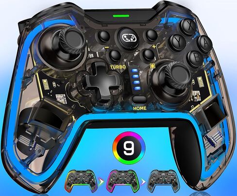 وحدة تحكم LIFUFUTEE Switch 2 لجهاز Nintendo Switch 2/1/OLED وiPhone وAndroid، وحدة تحكم ألعاب محمولة لاسلكية RGB مع عصا تحكم بتأثير Hall بدون انجراف، قابلة للبرمجة ماكرو وتوربو، تعمل مع Xbox Cloud وSteam Link in Kuwait
