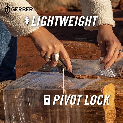 سكين الجيب Gerber Gear Scout - سكين قابل للطي ذو حافة عادية مقاس 3.2 بوصة - معدات ومعدات EDC - Micarta in Saudi Arabia
