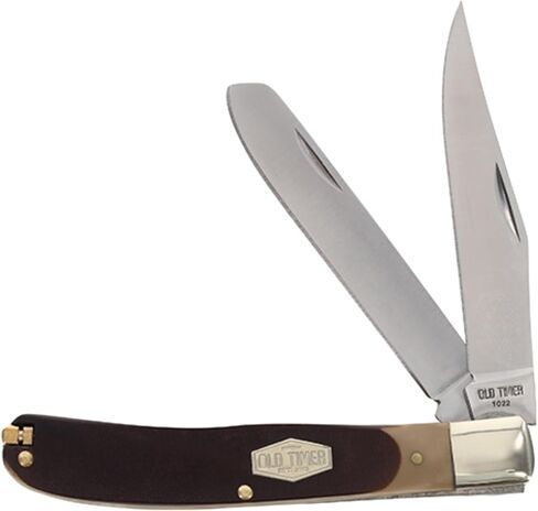 سكين جيب قابل للطي ذو شفرتين من Old Timer 94OTY Gunstock Trapper بمقبض أصفر in Kuwait