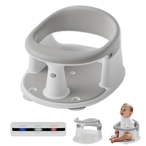 Baby Bath Seat for Babies 6 Months & Up - 360° Protection Bath Seats for Babies Sitting Up | Baby Bath Chair with Temperature Alert & Cushion | Toddler Bath Seat Newborn Infants Baby Bathtub Seat in Saudi Arabia