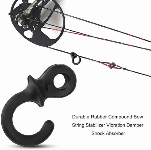 TOPINCN Monkey Tail Silencers, 4Pcs Bow String Shock Absorber, Compound Bow Vibration Damper in Saudi Arabia
