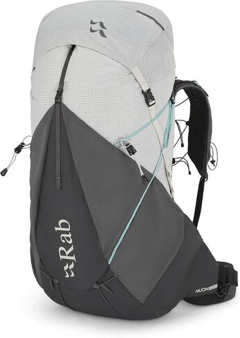 Rab Women's Muon ND Hiking Pack - Lightweight Durable Backpack for Hiking, Trekking, & Backpacking - Pewter/Graphene - 50-Liter (Back Length - Small) in Saudi Arabia