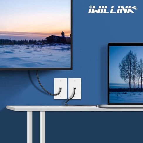 iwillink 1-Port Keystone Wall Plate 10-Pack، لوحات حائط إيثرنت منخفضة المستوى لمقبس Keystone، أبيض in Kuwait