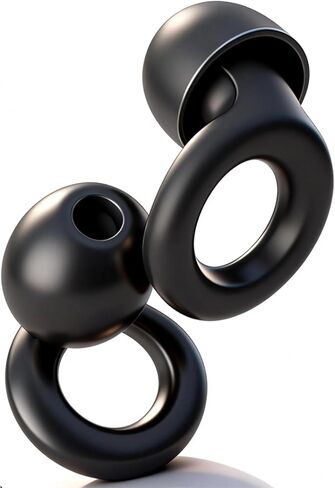 30dB Maximum Noise Cancelling earplugs, Suitable for Sleep and Concerts, Reusable Silicone earplugs, Suitable for Both Men and Women, Perfect for Work, Travel, and Study (Black) in Saudi Arabia