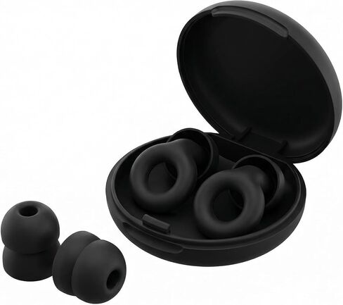 30dB Maximum Noise Cancelling earplugs, Suitable for Sleep and Concerts, Reusable Silicone earplugs, Suitable for Both Men and Women, Perfect for Work, Travel, and Study (Black) in Saudi Arabia
