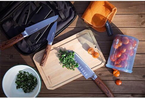 GSI Outdoors، مجموعة سكاكين التخييم Rakau Gourmet المكونة من 3 قطع مع شفرات من الفولاذ المقاوم للصدأ ومقابض خشبية مقاومة للماء، مثالية للطهي والمغامرات في الهواء الطلق in Kuwait