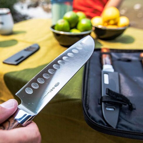 GSI Outdoors، مجموعة سكاكين التخييم Rakau Gourmet المكونة من 3 قطع مع شفرات من الفولاذ المقاوم للصدأ ومقابض خشبية مقاومة للماء، مثالية للطهي والمغامرات في الهواء الطلق in Kuwait