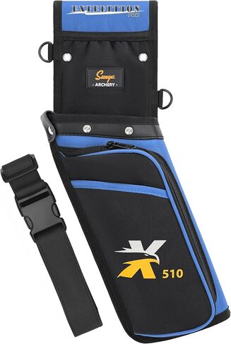 SUNYA X510 Field & Competition Hip Arrow Quiver | 3-Slot Noise-Free Archery Quiver with Sturdy Storage System (42x18cm) in Saudi Arabia