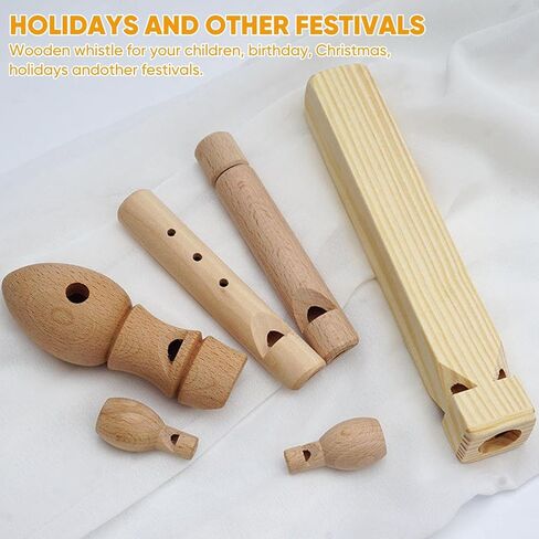 9PCS Natural Wooden Bird Call Set – Handmade Bird Call with Easy-Carry Storage Bag | Suitable for Bird Enthusiasts, Camping Trips, Outdoor Exploration & Educational Activities in Saudi Arabia