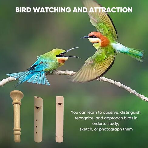 9PCS Natural Wooden Bird Call Set – Handmade Bird Call with Easy-Carry Storage Bag | Suitable for Bird Enthusiasts, Camping Trips, Outdoor Exploration & Educational Activities in Saudi Arabia