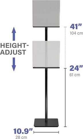 SANUS Height-Adjustable Speaker Stands Compatible with BRAVIA Theater Quad Speakers - 17 inch Height Adjustment - Easy Install with Install Hardware (Pair/Black) in Saudi Arabia