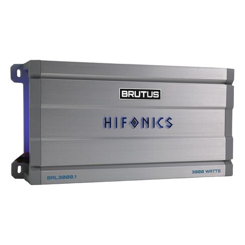 Hifonics Brutus BRL3000.1 مضخم صوت أحادي للسيارة يوفر 3000 واط RMS مع مقياس الأشعة فوق البنفسجية المدمج ونظام إدارة الطاقة الذكي. in Saudi Arabia
