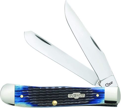 Case WR XX Pocket Knife Trapper Caribbean Blue Jig Bone رقم الصنف 25592 - (6254 SS) - الطول مغلق: 4 1/8 بوصة in Kuwait