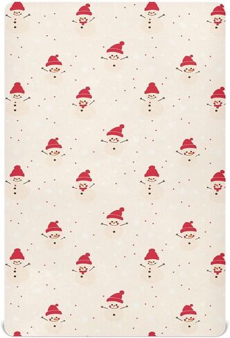 Baby Crib Sheets Pink Santa Claus Crib Sheets for Boys Girls,Neutral Bassinet Toddler Bed Play Sheets Breathable Soft and Portable 52 * 28 * 9in in Saudi Arabia