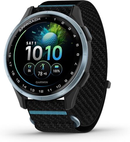 Garmin Approach® J1، ساعة الجولف الصغيرة المزودة بنظام تحديد المواقع العالمي (GPS)، شاشة مشرقة وملونة، إرشادات البدء، ميزات أساسية للتعلم والتحسين، أسود in Kuwait