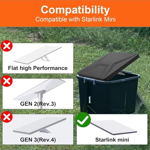 Starlink Mini Case Protective Cover for Starlink Mini Accessories Dish, Liquid Silicone Protector Waterproof for Outdoor Travel Camping Portable All-Round Full Cover Shell Protection-Black in Saudi Arabia