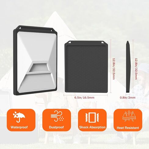 Starlink Mini Case Protective Cover for Starlink Mini Accessories Dish, Liquid Silicone Protector Waterproof for Outdoor Travel Camping Portable All-Round Full Cover Shell Protection-Black in Saudi Arabia