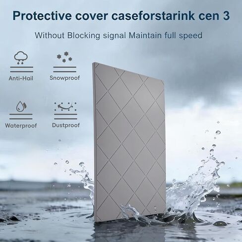 حافظة غطاء حماية Starlink Gen 3، حافظة Starlink Standard Gen 3 لطبق الأقمار الصناعية، غطاء حماية من السيليكون لـ Starlink Gen 3 ضد الحطام الطائر والثلج والغبار والماء والتعرض لأشعة الشمس (رمادي) in Saudi Arabia