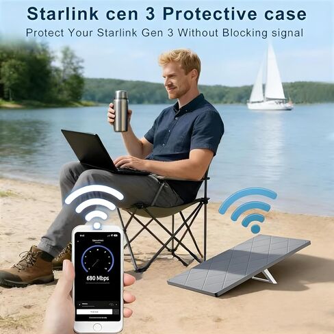حافظة غطاء حماية Starlink Gen 3، حافظة Starlink Standard Gen 3 لطبق الأقمار الصناعية، غطاء حماية من السيليكون لـ Starlink Gen 3 ضد الحطام الطائر والثلج والغبار والماء والتعرض لأشعة الشمس (رمادي) in Saudi Arabia